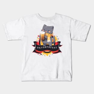 Oktoberfest Octoberfest Cat Loves Beer Kids T-Shirt